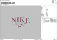 Nike Athletic Embroidery File 6 sizes
