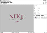 Nike Athletic Embroidery File 6 sizes