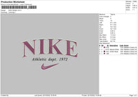 Nike Athletic Embroidery File 6 sizes