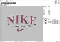Nike Athletic Embroidery File 6 sizes