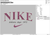 Nike Athletic Embroidery File 6 sizes