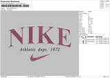 Nike Athletic Embroidery File 6 sizes