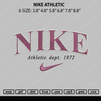 Nike Athletic Embroidery File 6 sizes