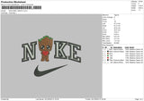 Nike Baby Groot Embroidery File 6 sizes