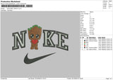 Nike Baby Groot Embroidery File 6 sizes