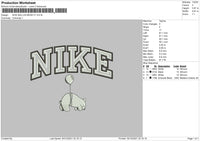 Nike Ballon Embroidery File 4 Size
