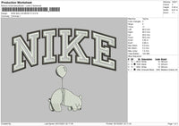 Nike Ballon Embroidery File 4 Size