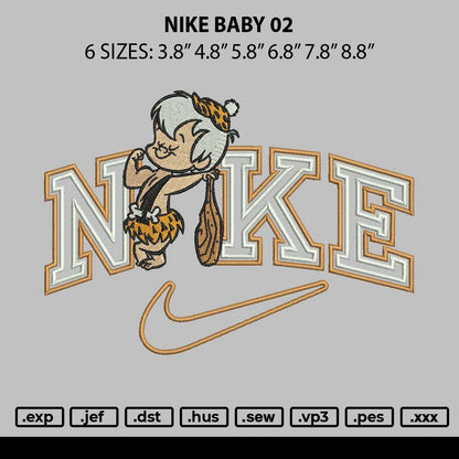 Nike Baby 02 Embroidery File 6 sizes