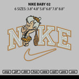 Nike Baby 02 Embroidery File 6 sizes