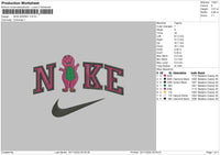 Nike Barney Embroidery File 6 sizes