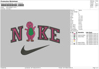 Nike Barney Embroidery File 6 sizes