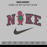 Nike Barney Embroidery File 6 sizes