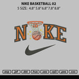 Nike BasketBall 02 Embroidery File 6 sizes