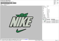 Nike Baby Yoda Embroidery File 4 size