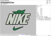 Nike Baby Yoda Embroidery File 4 size