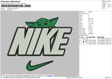 Nike Baby Yoda Embroidery File 4 size