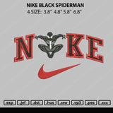 Nike Black Spiderman Embroidery File 4 size