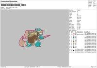 Nike Blastoise Embroidery File 6 sizes