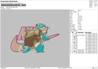 Nike Blastoise Embroidery File 6 sizes