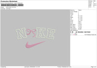 Nike Bow V2 Embroidery File 6 sizes