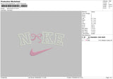 Nike Bow V2 Embroidery File 6 sizes