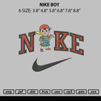 Nike Boy Embroidery File 6 sizes