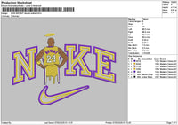 Nike Bryant Double Outline Embroidery File 6 sizes