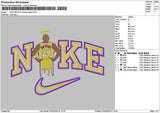 Nike Bryant Double Outline Embroidery File 6 sizes