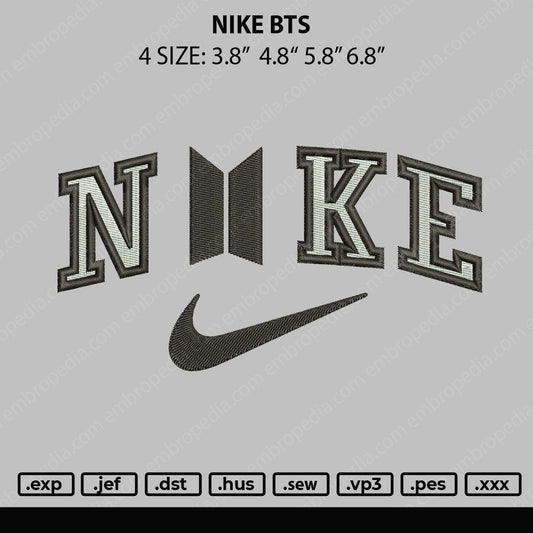 Nike BTS Embroidery File 4 size