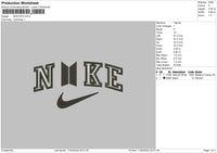 Nike BTS Embroidery File 4 size