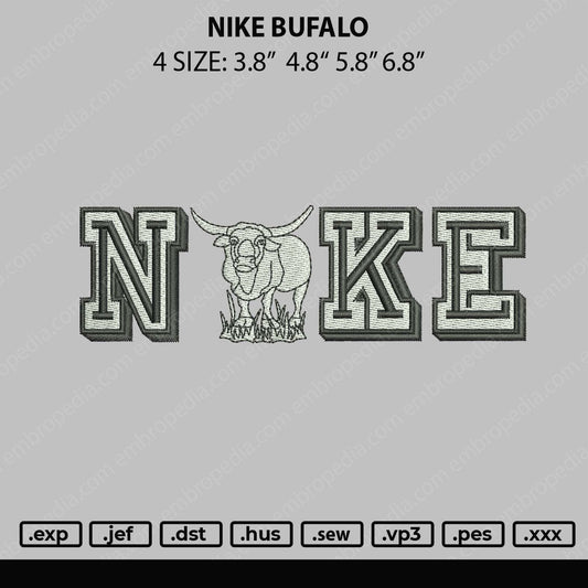 Nike Bufalo Embroidery File 4 size