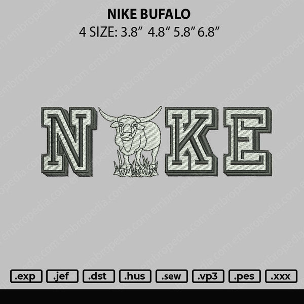 Nike Bufalo Embroidery File 4 size