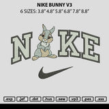Nike Bunny V3 Embroidery File 6 sizes
