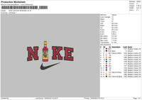 Nike Captain Morgan Embroidery File 5 sizes