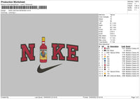 Nike Captain Morgan Embroidery File 5 sizes