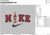 Nike Captain Morgan Embroidery File 5 sizes