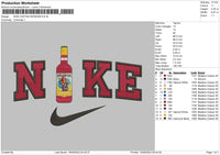 Nike Captain Morgan Embroidery File 5 sizes