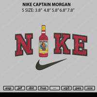 Nike Captain Morgan Embroidery File 5 sizes