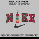 Nike Captain Morgan Embroidery File 5 sizes