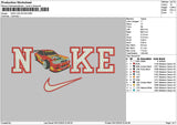Nike car 0512 Embroidery File 6 sizes