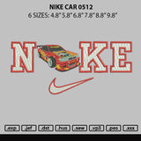 Nike car 0512 Embroidery File 6 sizes