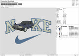 Nike Car 0906 Embroidery Machine Design File 6 sizes