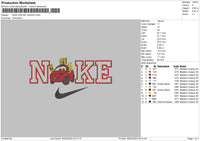 Nike Car Mc Chibi Embroidery File 6 sizes