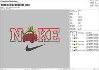 Nike Car Mc Chibi Embroidery File 6 sizes