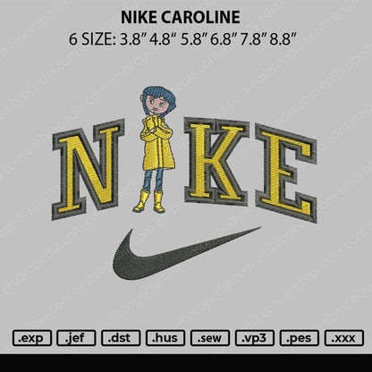 Nike Caroline Embroidery File 6 sizes
