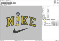 Nike Caroline Embroidery File 6 sizes