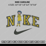 Nike Caroline Embroidery File 6 sizes