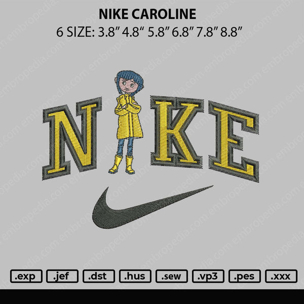 Nike Caroline Embroidery File 6 sizes