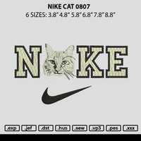 Nike Cat 0807 Embroidery File 6 sizes