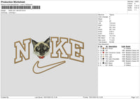 Nike Cat 1401 Embroidery File 6 sizes